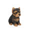 Statue chiot Yorkshire Terrier assis