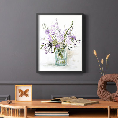 «Mauve Passion II», reproduction encadrée - bois massif