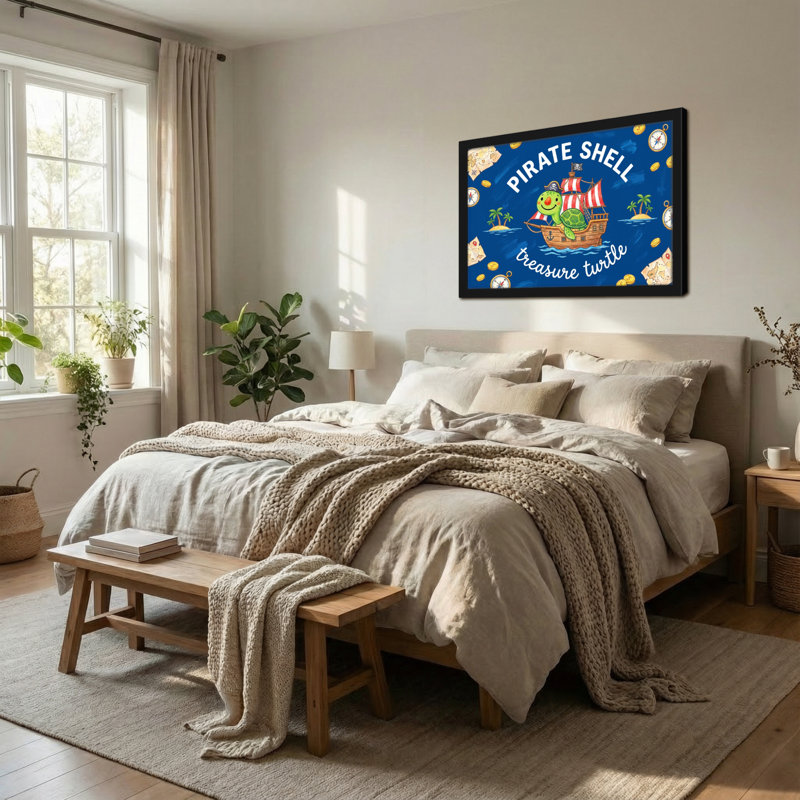 Reproduction de motif de tortue au trésor, H 20 po x l 30 po