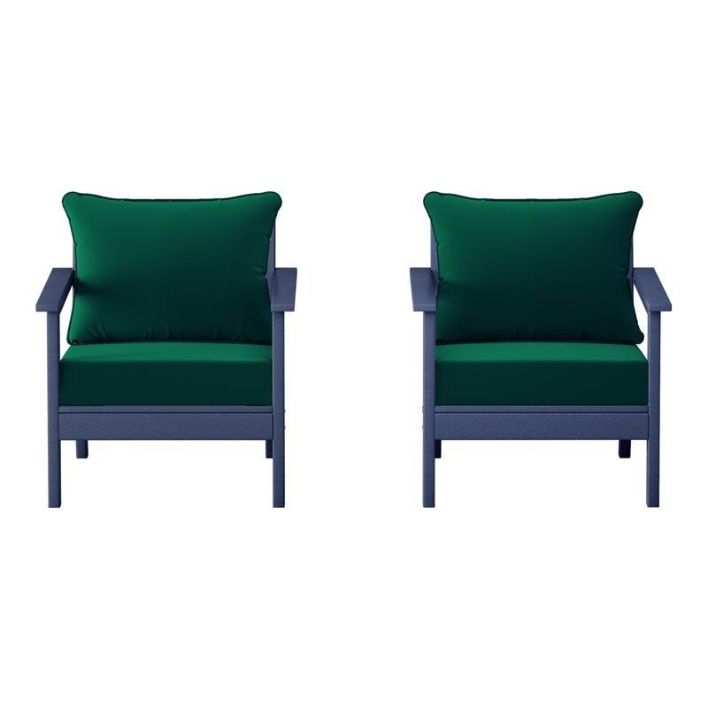 Chaise profonde avec coussins (ensemble de 2), Green, Marine