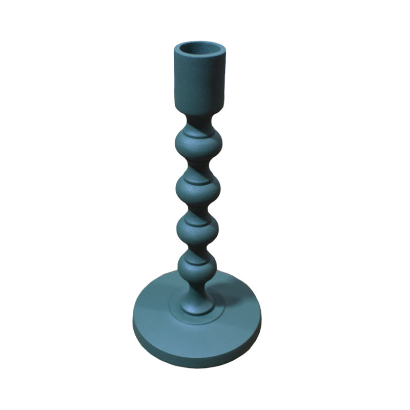 Bougeoir de table en aluminium 12 po, Vert, H 12 po x l 4 po x P 4 po