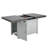 Extendable Rectangle Aluminum Alloy Fire Pit Table, 50,000BTU