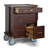 Gerstner International 27.75" Wide 5-Drawer Dark Oak Rolling Cabinet w/ Side Shelf