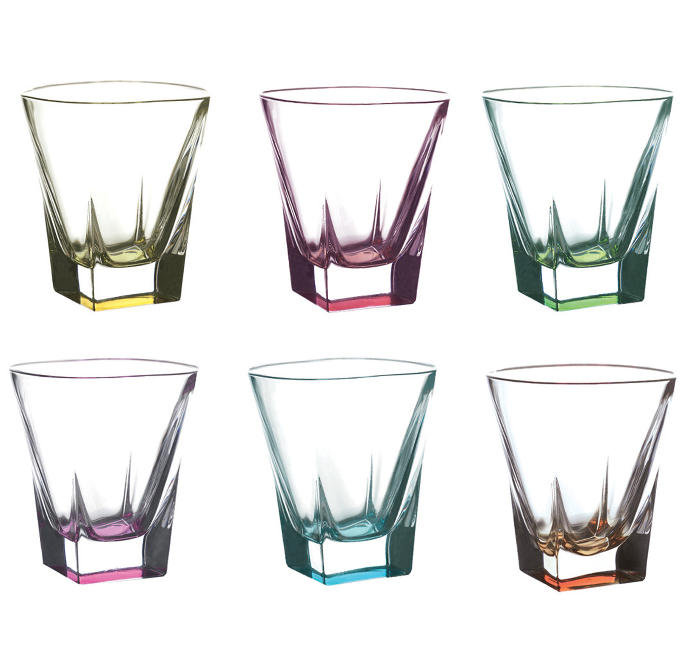 Cordial Shot Glasses Shooters Coffee Espresso Handle Hand Blown