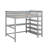 Full Size Loft Bed With Shelves And Under-Bed Desk-637831308