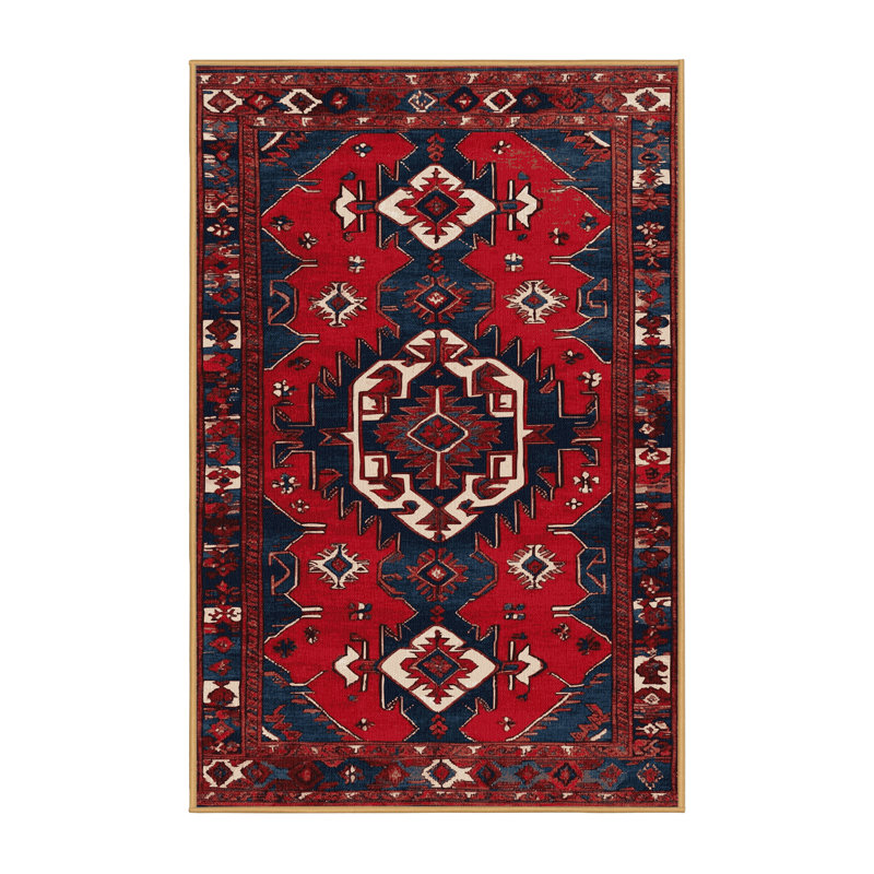 Tapis brun turc lavable à la machine, Rectangulaire 2 pi x 3 pi