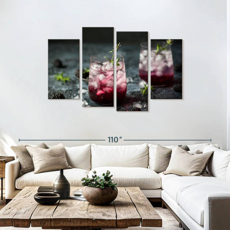 Yarlin Blackberry Lemonade Cocktails, 48'' H x 75'' W