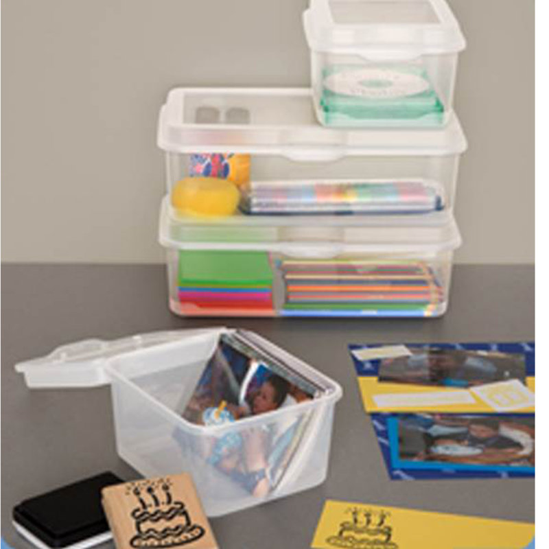 Sterilite Plastic Stacking FlipTop Latching Storage Box Container, 48, 4.5" H x 6.5" W x 7.63" D, 44.88