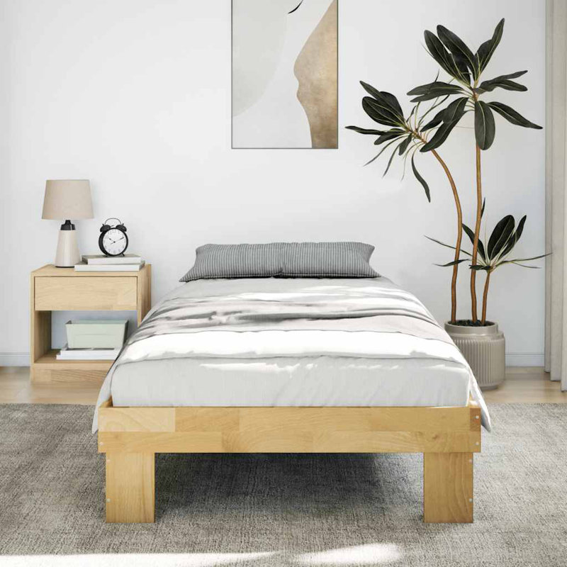 Solid Wood Bed, European Single (90 x 200 cm)