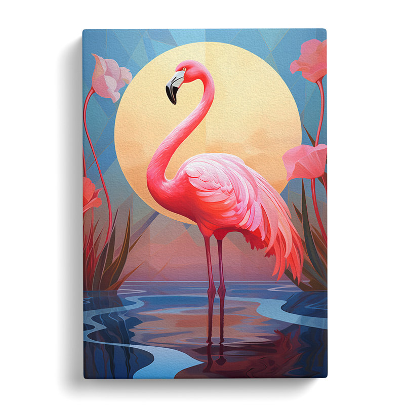 Flamingo - Wrapped Canvas, 76cm H x 50cm W x 3cm D