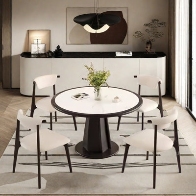Table et chaise de salle à manger rétro