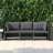 23.6" Wide Square Patio Sofa with Cushions