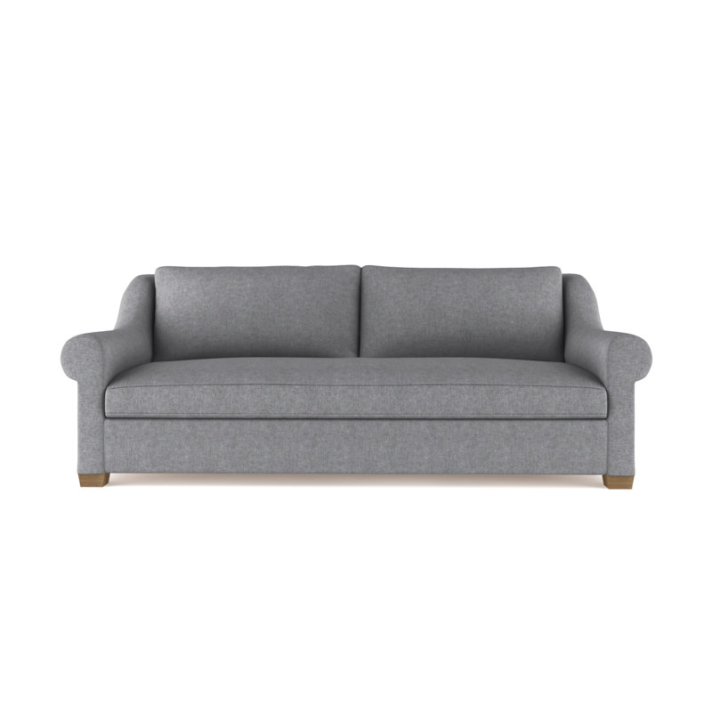 Canapé Thompson, Peluche velours pierre ponce, H 32 po x l 84 po x P 41 po, Ébène
