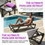 2PC Chair and Table Set, 5‑Position Adjustable Outdoor Chaise Lounge with Wheels & Stackable Design-183719326