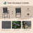 4 Piece Outdoor Patio Dining Furniture Set