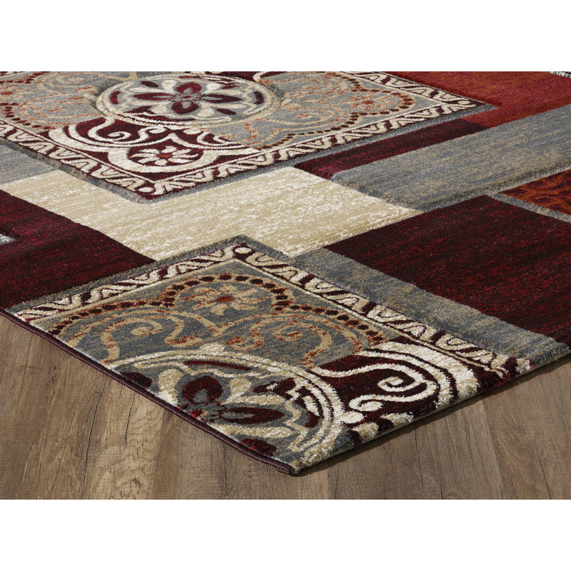 Tapis intérieur / extérieur brun Patchwork