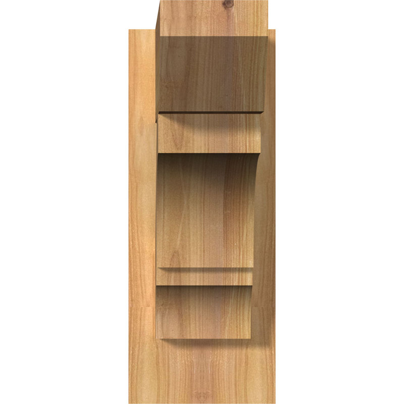 Persienne balboa à lattes en bois rustique, P 14 po x H 14 po, Cèdre rouge occidental l 7 1/2 po (lisse)