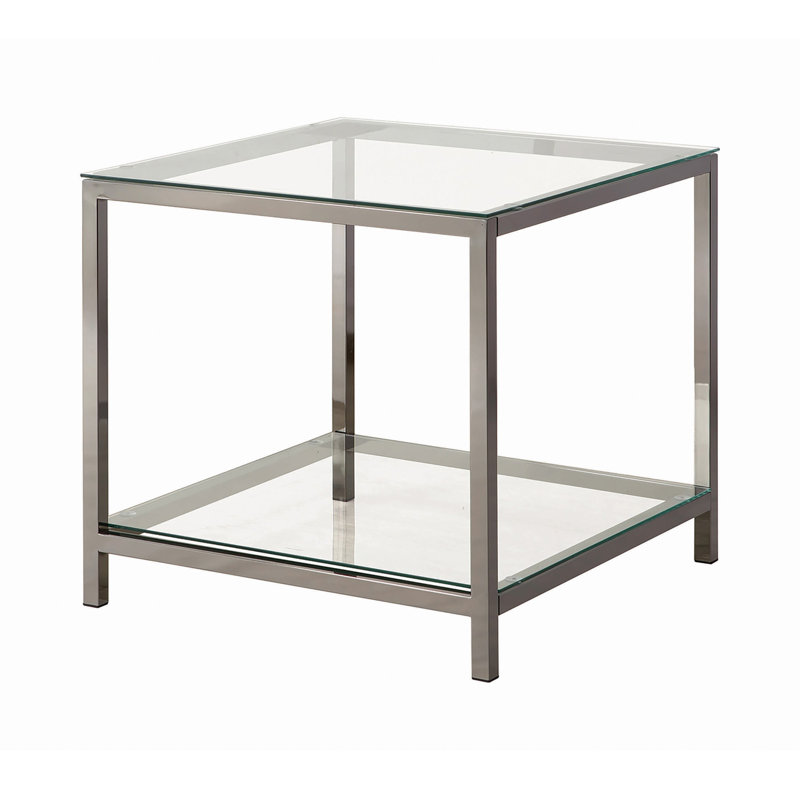 Table de bout avec tablette en verre Ontario