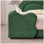 Lit double en forme de dinosaure avec barrière de sécurité, cadre en bois massif, tissu bouclé, vert-841248545