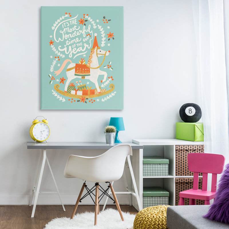 Art mural sur toile Seasonal Horse & Lled par Irene Chan, H 48 po x l 36 po