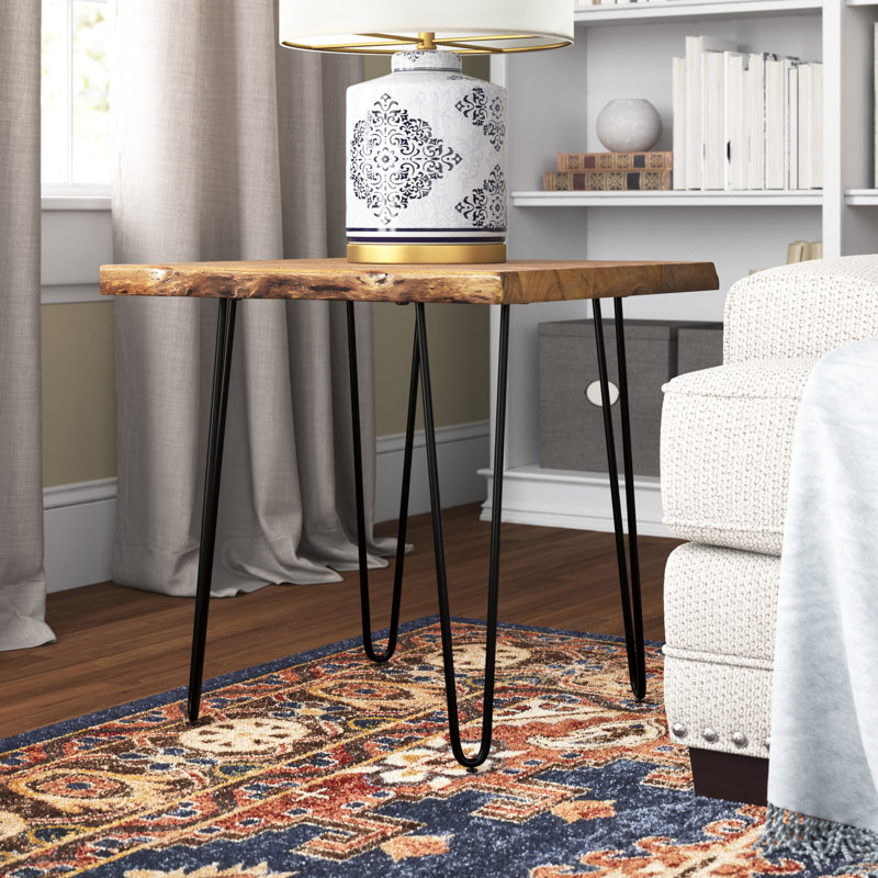 Gordonsville Solid Wood Top End Table, Natural