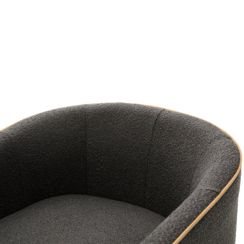 Fauteuil demi-tonneau pivotant 26,8 po, Dark Gray