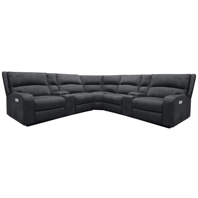 Polla 7 Piece Modular Power Reclining Sectional With Power Adjustable Headrests