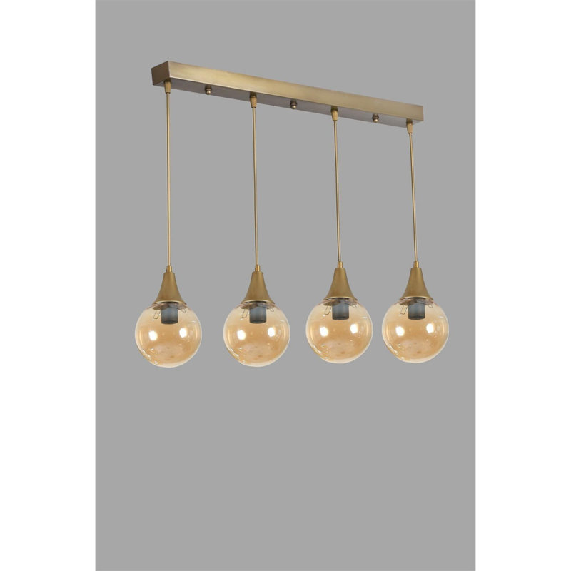 Chandle Chandelier, Gold/Amber