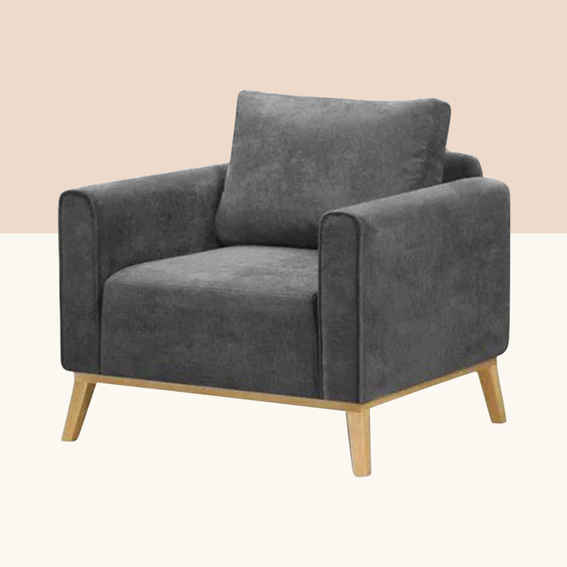Joshua Upholstered Armchair, Mustard