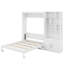 Lit escamotable double avec tablettes