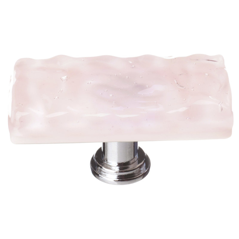 Glacier Rectangular Knob, Polished Chrome