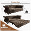 Canapé-lit convertible Chesterfield en velours, 213 cm (L) x 83 cm (P) x 88 cm (H)