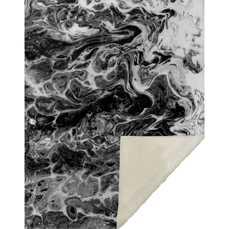 Addison Machine Washable Sherpa Abstract Throw Blanket