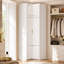 Armoire d'angle en L avec armoire supérieure