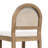 Boucle Upholstered Bar Stool with Woven Rattan Backrest-371209453-371209454-369930017