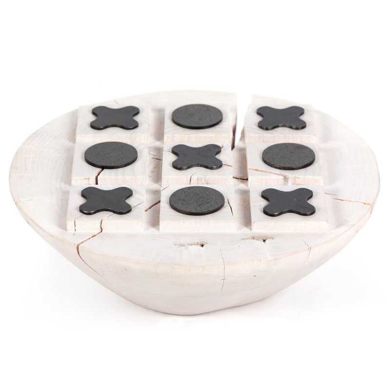 Wesson Tic Tac Toe in Ivory/Speckled Gray
