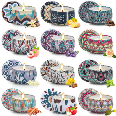 12-Pack Scented Candles Gift Set for Women – 30 Oz Soy Wax Candles with 240H Burn Time -  The Holiday Aisle®, 7BEA7CA404E74C53999C54F835203A2C
