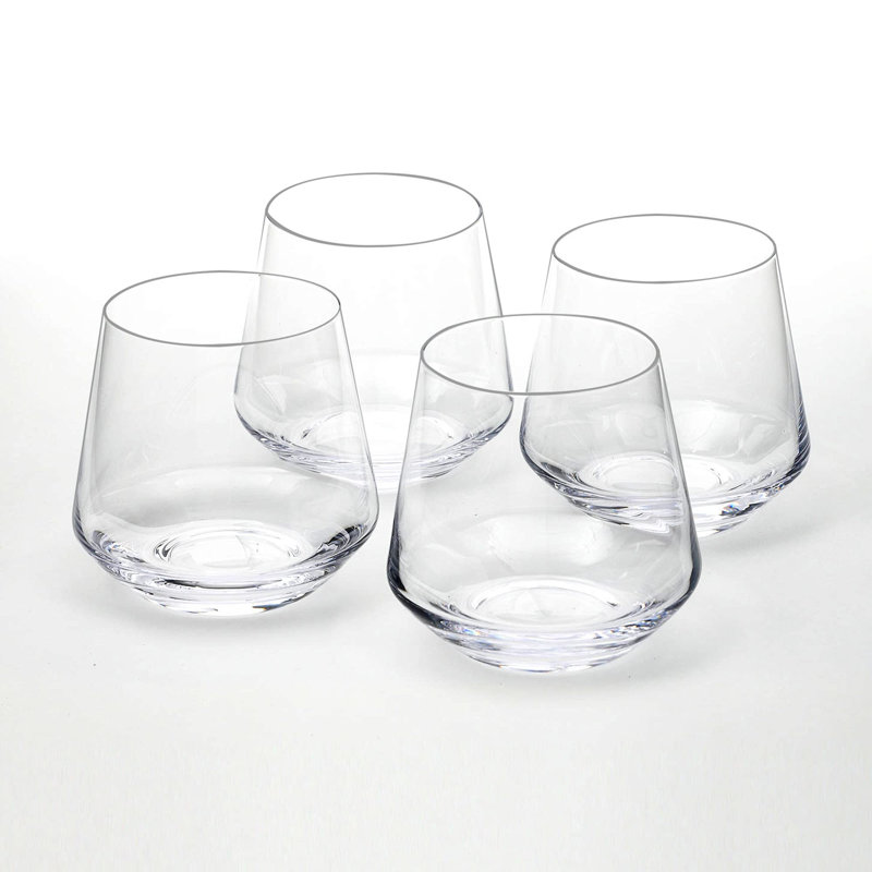 Lemonsoda Lead-Free Crystal Old Fashioned Whiskey Glasses Set