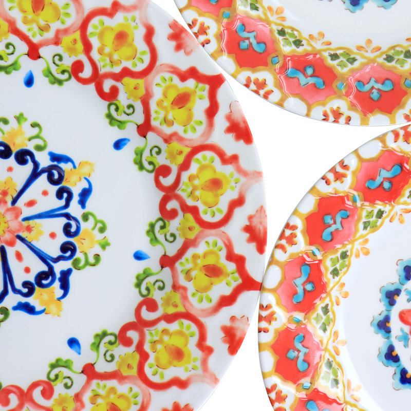 California Designs Tamayo 12 Piece Melamine Dinnerware Set, Service for 4