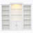 78.75" Tall 3-Piece Retro Bookcase Set With Adjustable LED Lighting And Tempered Glass Shelves For Flexible Display And Storage.-1384765530