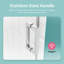 2Set 68-72" W * 76" H Frameless Single Sliding Soft-Close Shower Doors With Buffer