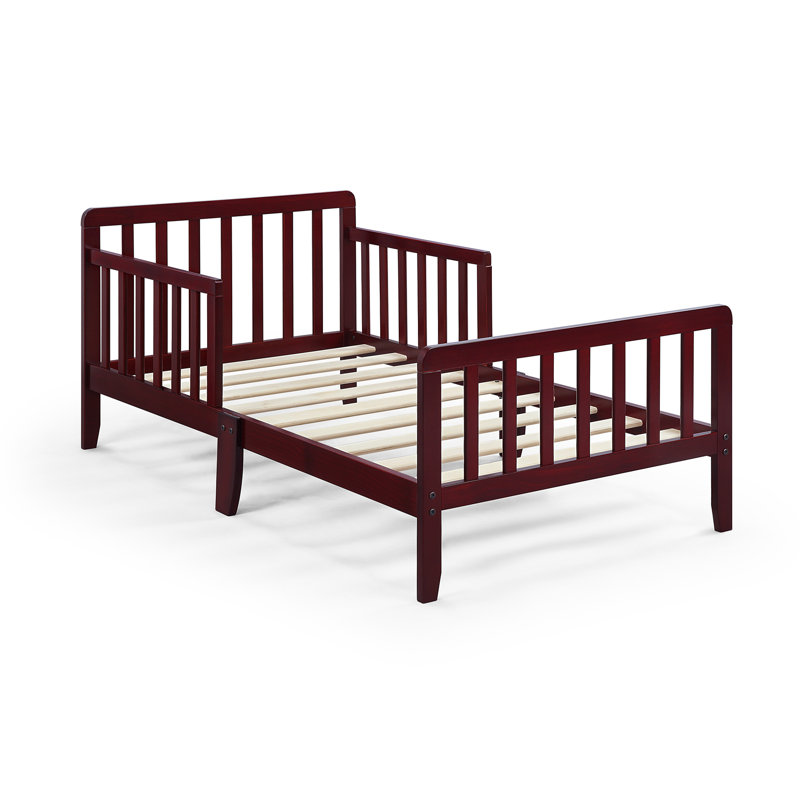 Lit pour enfant en bois massif Exzavier, Merisier