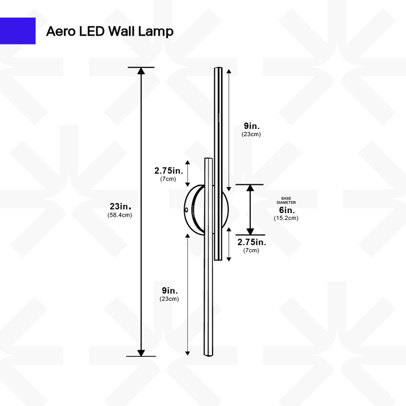 Lampe murale Aero Led / 21,5 pouces, Blanc, 6 000 K