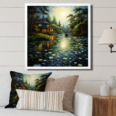" Lakehouse Whispering Waters Pointillism I "
