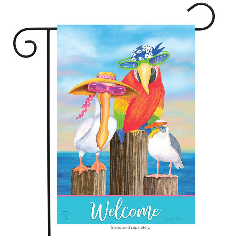 Drapeau de jardin côtier «Bird Summer Welcome»