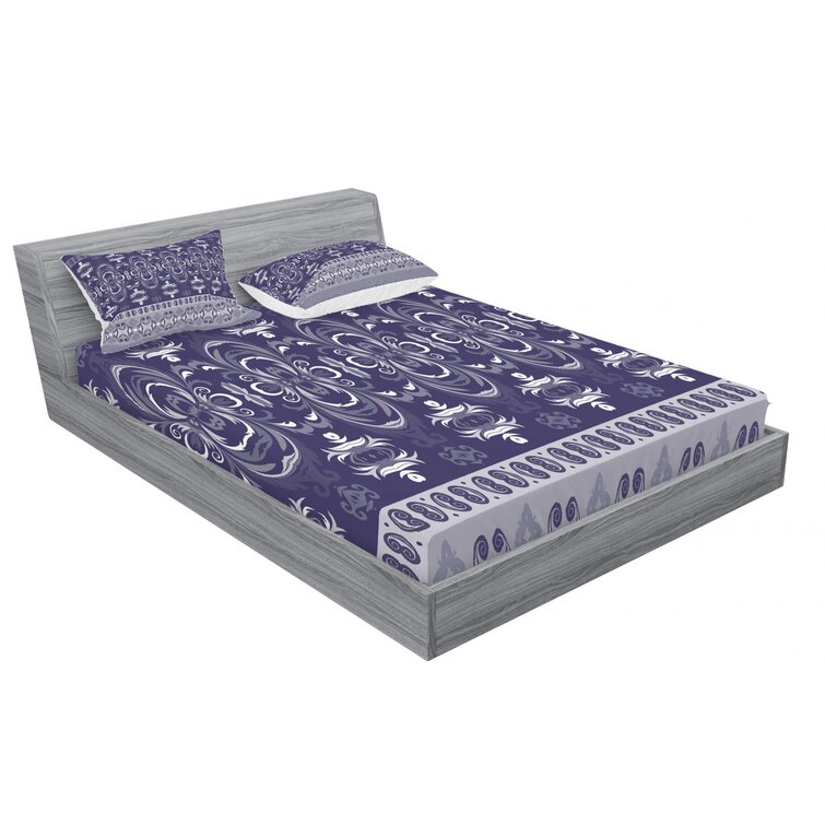 Ambesonne Microfiber Damask Sheet Set | Wayfair