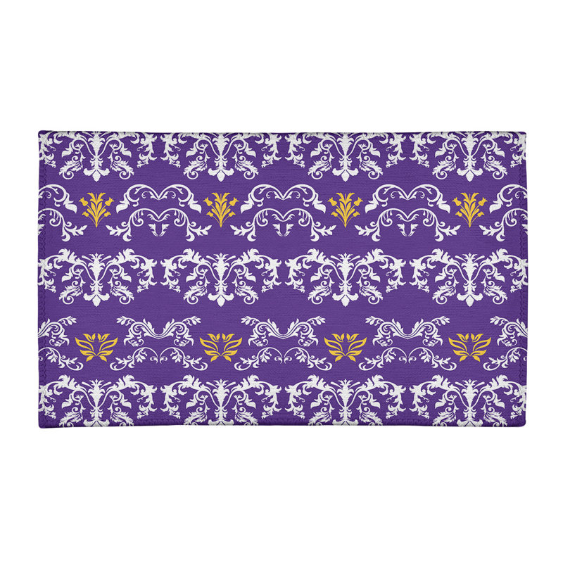 Damask Indoor Rug, Rectangle 5' x 7'