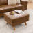 29.7''W Upholstered Mid-Century Modern Ottoman,Faux Leather Footrest With Soild Wood Legs, Coffee Table Stool For Living Room, Bedroom, Entryway-19858497
