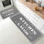 Tapis de cuisine gris 2 pièces «Eat Well Laugh souvent»