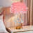 Pink Feather Crystal Table Lamp-532486166